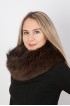 Brown fox fur neck warmer